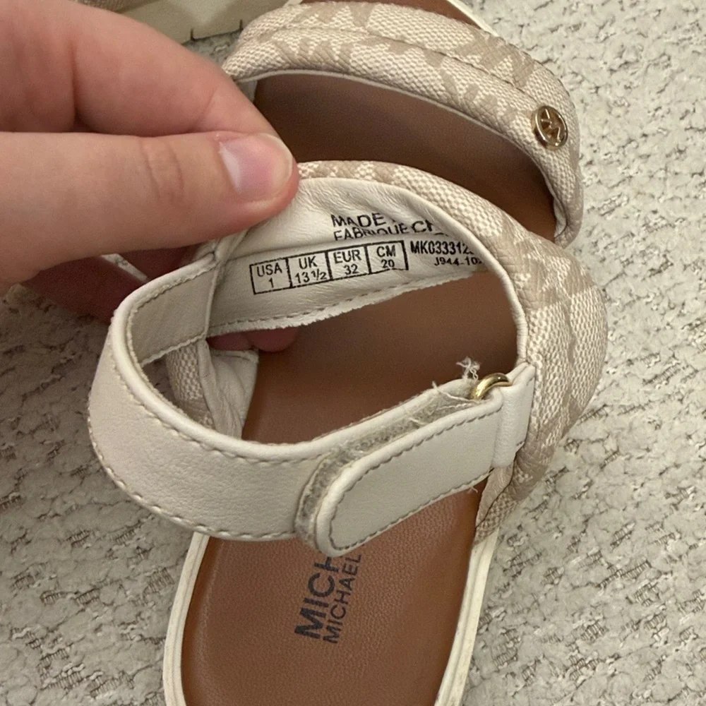 Michael Kors Tan and Cream Sandals